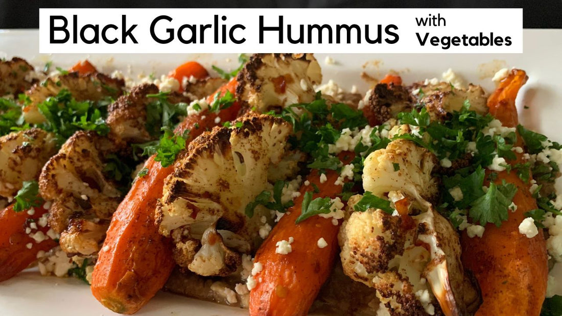 Black  Garlic Hummus with Vegetables