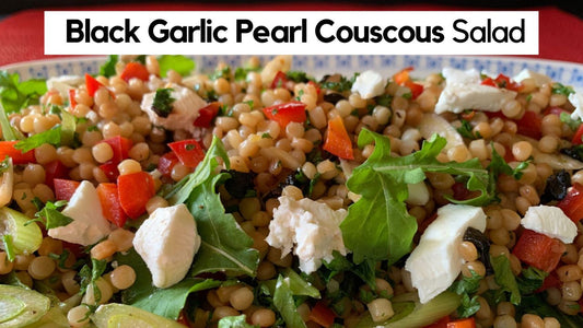 Black Garlic Couscous Pearl Salad