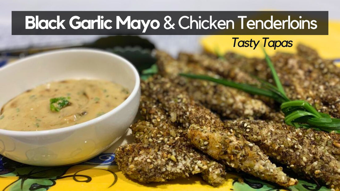 Black Garlic Mayo with Chicken Tenderloins