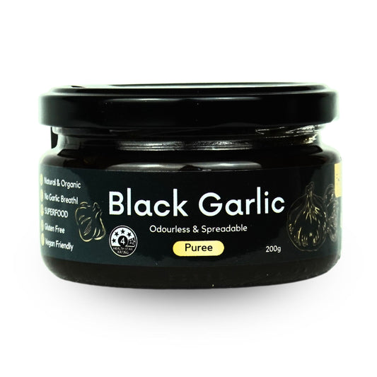 black garlic puree
