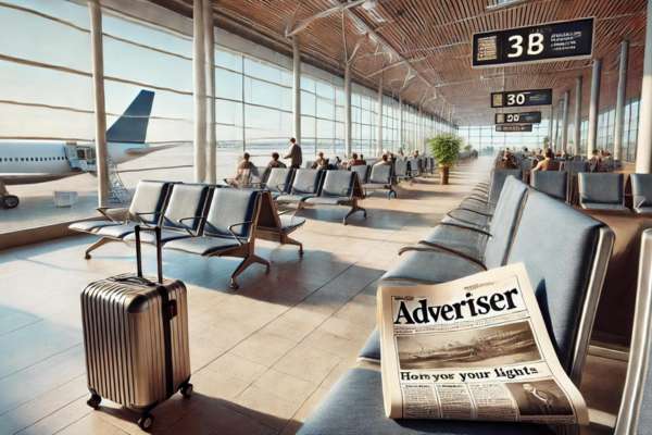 newspaper-at-airport